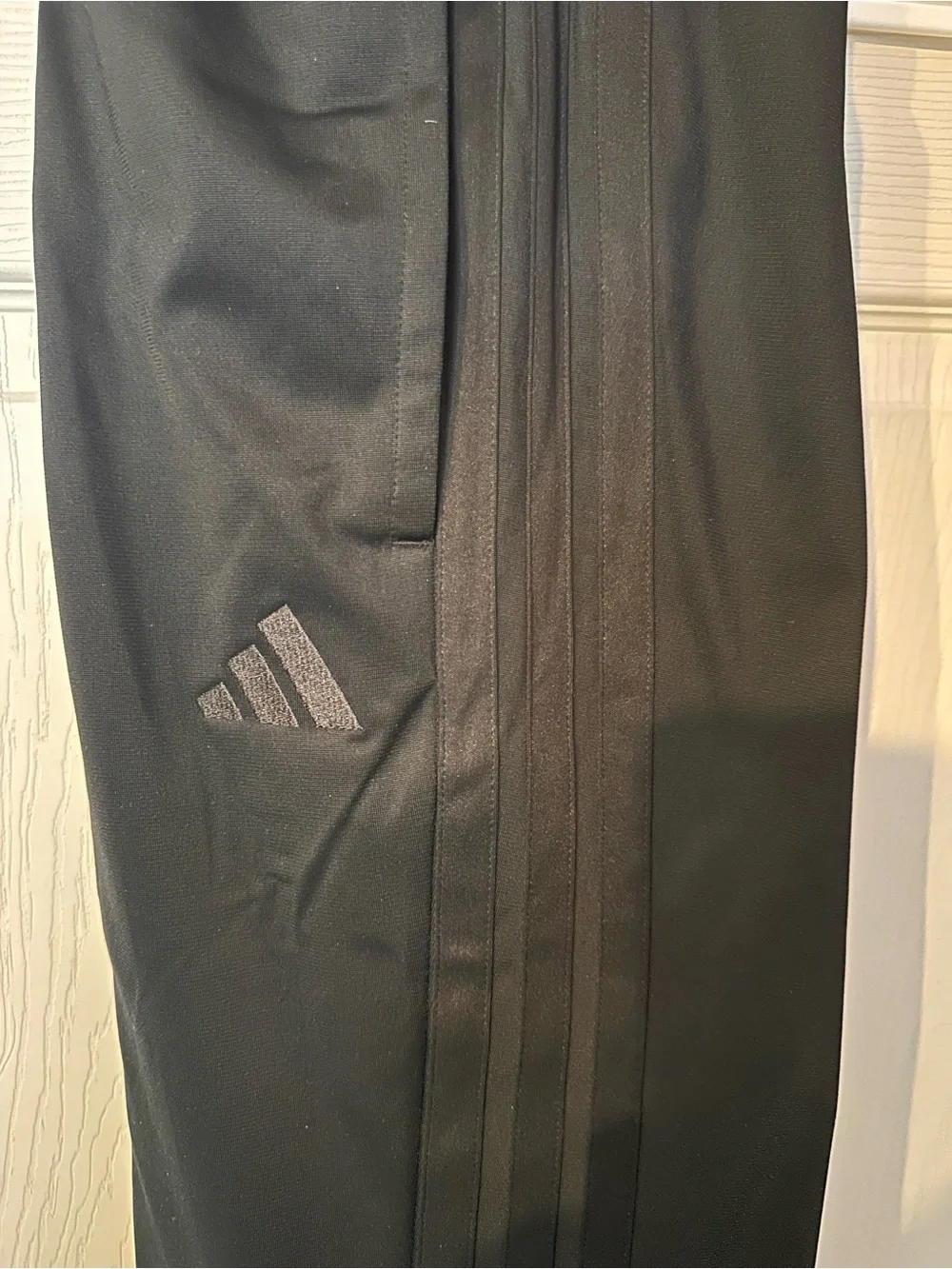 Adidas 3-Stripes Tricot Track Pants Black 3XL Tapered Joggers JI8810